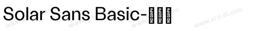 Solar Sans Basic字体转换